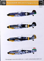 SBS model D48027 Декаль Bf-109G-2&G-4 in Hungarian Service 1/48