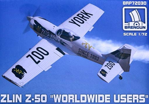 Brengun BRP72030 Zlin Z-50 'Worldwide Users' (plastic kit) 1/72