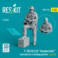 Reskit F32064 F-105 (D,F,G) male pilot stand.posit. type 2 1/32
