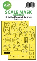 Art Scale 200-M32076 de Havilland Mosquito B Mk.IV canopy frame paint mask (inside and outside) 1/32
