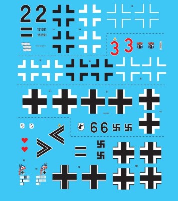 Attitude Aviation As BUC-72004 Decal Bf 109/HA-1112 1990s Airshow Star 1/72