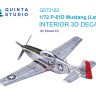Quinta studio QD72182 P-51D Mustang Late (Eduard) 3D Декаль интерьера кабины 1/72