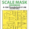 Art Scale 200-M48292 Fairchild A-10A Thunderbolt II canopy frame paint mask (inside and outside) 1/48