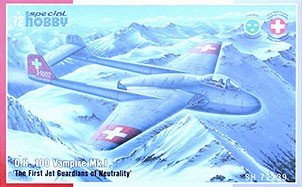 Special hobby SH72339 1/72 DH.100 Vampire Mk.I (Sweden, Switzerland)