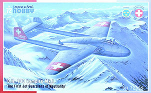 Special hobby SH72339 1/72 DH.100 Vampire Mk.I (Sweden, Switzerland)