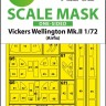 Art Scale 200-M72032 Vickers Wellington Mk.II wheels and canopy frame paint masks (outside only) 1/72