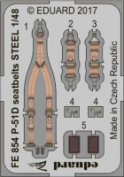 Eduard FE854 P-51D seatbelts STEEL 1/48