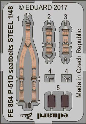 Eduard FE854 P-51D seatbelts STEEL 1/48