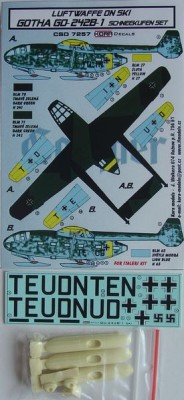 Kora Model CSD7257 Gotha Go-242B-1 Ski - Conversion set &amp; decal 1/72