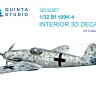 Quinta studio QD32267 Bf 109K-4 (Kotare) 1/32