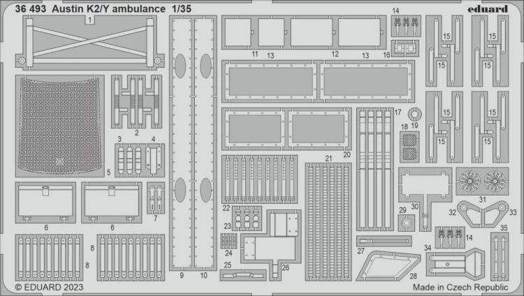 Eduard 36493 SET Austin K2/Y ambulance (AIRF) 1/35