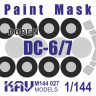 KAV M144027 Окрасочная маска на DC-6/7 (Roden 301, 302, 303, 304) 1/144