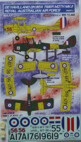 Kora Model DEC72308 DH.82A Tiger Moth Mk.II RAAF Part 1 декали декали 1/72