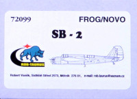 Rob Taurus 72099 Vacu Canopy Tupolev SB-2 (FROG/NOVO) 1/72