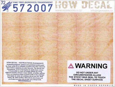HGW 572007 Decals Pine Tree - NATURAL (transparent) 1/72
