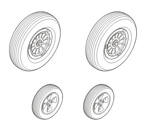 CMK 4238 Martin B-57B Wheels set for Airfix kit 1/48