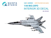 Quinta Studio QD+48560 МиГ-25ПД (ICM) (с 3D-печатными деталями) 1/48