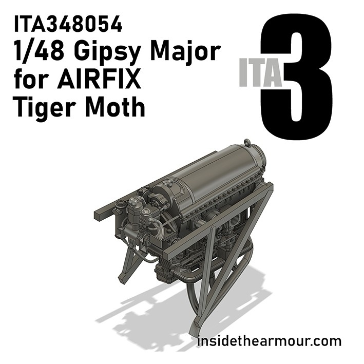 Inside the Armour ITA348054 Gipsy Major Engine for the Airfix de Havilland Tiger Moth 1/48