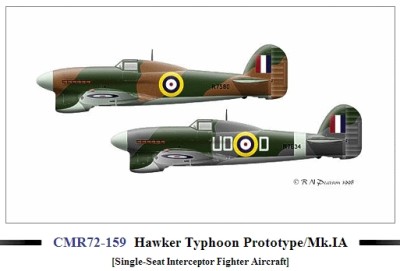 CZECHMASTER CMR-72159 1/72 Hawker Typhoon Prototype/Mk.IA