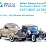 Quinta studio QP+24004 Автомобильные номера США, юго-восточные штаты, 1910-1940 1/24