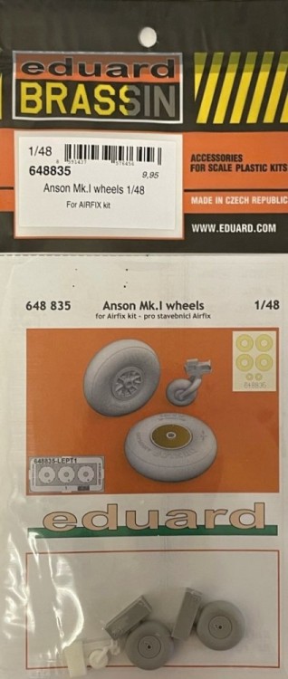 Eduard 648835 BRASSIN Anson Mk.I wheels (AIRF) 1/48