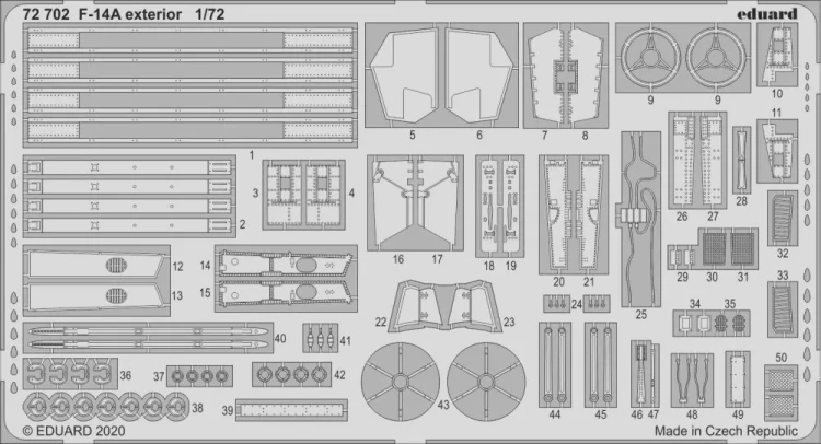 Eduard 72702 SET F-14A exterior (ACAD) 1/72