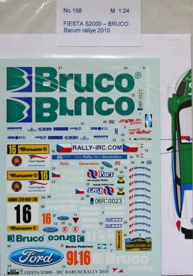 Reji Model 198 Fiesta S2000 BRUCO (Barum rally 2010) 1/24
