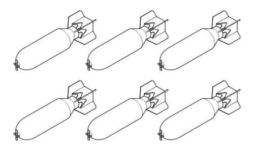 CMK 7218 WWII US General Purpose M43 HE Bombs 500lb 1/72