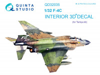 Quinta studio QD32035 F-4C (Tamiya) 3D Декаль интерьера кабины 1/32