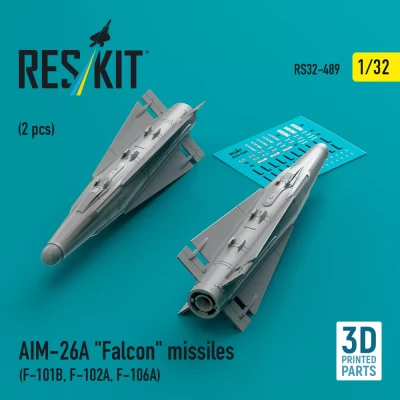Reskit 32489 AIM-26A 'Falcon' missiles (2 pcs.) 1/32