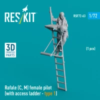 Reskit F72063 Rafale (C, M) female pilot (w/ access ladder) 1/72