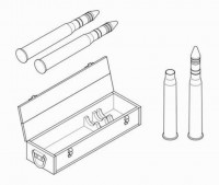 CMK 3042 Ammunition with box part III 75 mm KwK 42L70 1/35