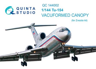 Quinta studio QC144002 Ту-154 (для модели Звезда) набор остекления 1/144