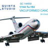 Quinta studio QC144002 Ту-154 (для модели Звезда) набор остекления 1/144