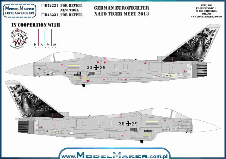 Model Maker Decals D48221 German Eurofighter NATO Tiger Meet 2013 1/48
