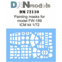Dan models DM 72110 маска для модели самолета FW-189 ( ICM 72291-72294 ) 1/72