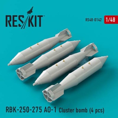 Reskit RS48-0142 RBK-250-275 AO-1 Cluster bomb (4 pcs.) 1/48