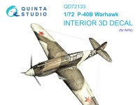 Quinta studio QD72133 P-40B (Airfix) 3D Декаль интерьера кабины 1/72
