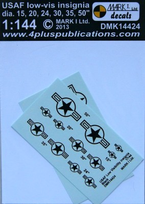 4+ Publications DMK-14424 1/144 Decals USAF low-visibility insignia (2 sets)