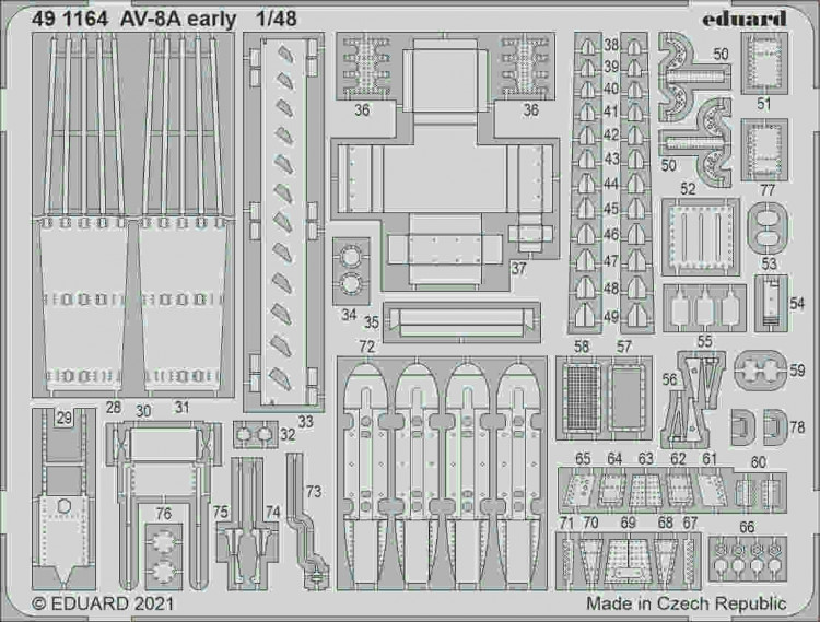 Eduard 491164 AV-8A early (KIN) SET 1:48