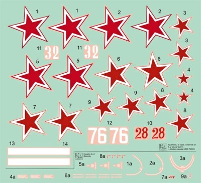 HM Decals HMD-72033 1/72 Decals IL-2 At War Part 4 (IL-2 T.3 w/ NS37)