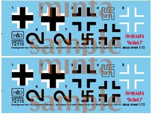 HAD 48115 Decal Fw-190 F-8 / A-8 (Luftwaffe black 2) 1/48