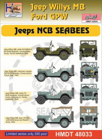 Hm Decals HMDT48033 1/48 Decals Jeep Willys MB/Ford GPW NCB SEABEES