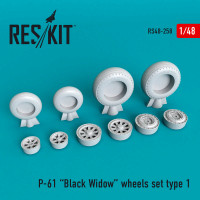Reskit RS48-0258 P-61 Black Widow колеса (GWH,MONO,HOBBYB) 1/48
