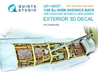 Quinta studio QP+48057 Отсек воздушного тормоза Су-30СМ с панелями авионики (Звезда) (с 3D-печатными деталями) 1/48