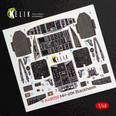 Reskit K48050 MH-60K 'Black Hawk' interior 3D (ITAL) 1/48