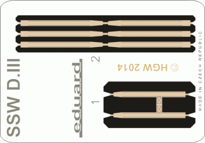 Eduard 49070 SSW D.III seatbelts FABRIC