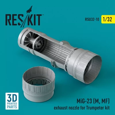Reskit U32010 MiG-23 M, MF exh. nozzle (TRUMP) 3D Printed 1/32