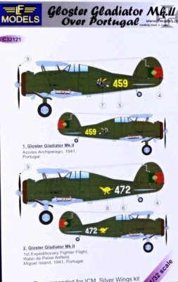 Lf Model C32121 Декали Gl.Gladiator Mk.II over Portugal 1/32