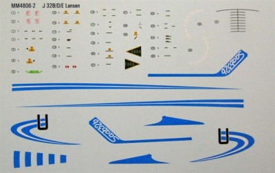 Maestro Models MMCD-4806 1/48 SAAB J32 Lansen (decals )